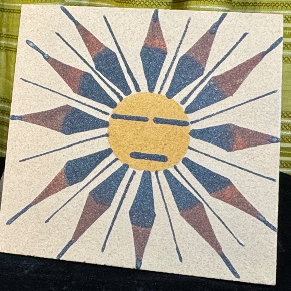 Vintage painted sand art, Mid Century Southwestern artwork - Picture 2 of 5